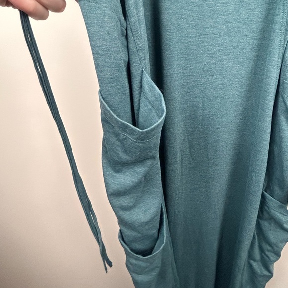 Halara jumpsuit overalls NWT size medium jade green soft drawstring pockets - Picture 10 of 12